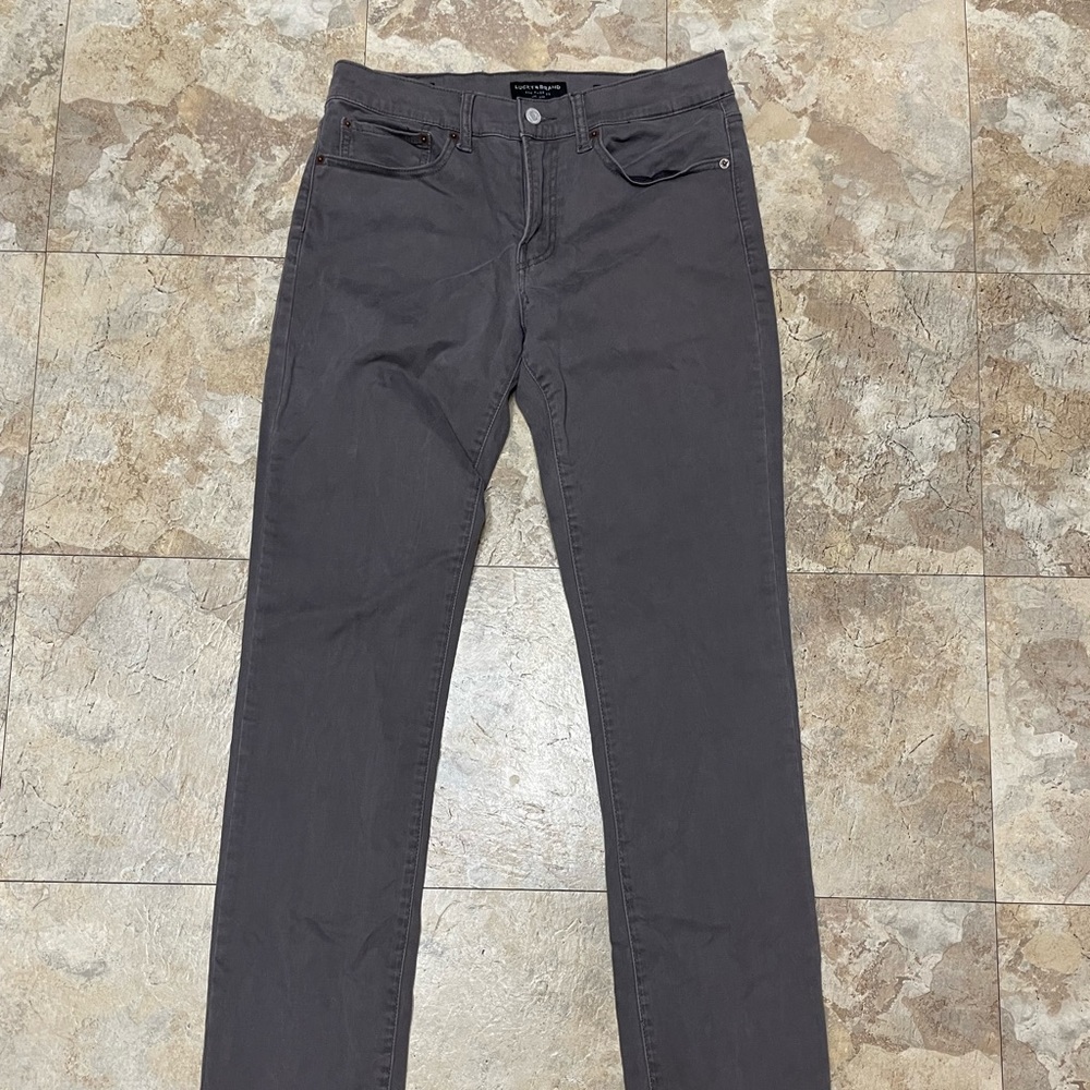 Lucky brand 5 pocket twill pants grey 30x32